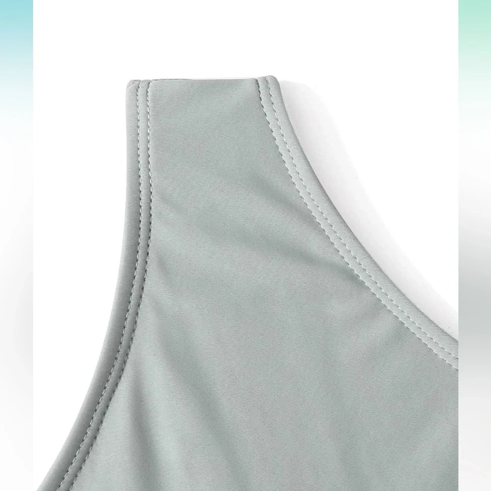 Women's‎ One Piece Swimsuit One-Shoulder Swimwear Waist Cutout Swimsuit M